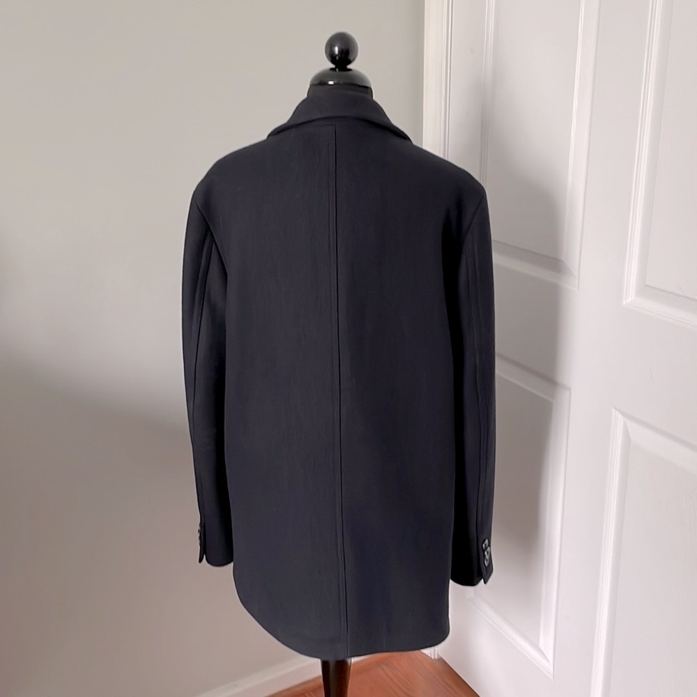 American Eagle Outfitters, navy blue, Men’s pea coat in size M. Worn once. - Picture 2 of 6